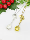 Gold Tableware Necklace, Silver Kitchen Utensil Spoon Necklace, N5145