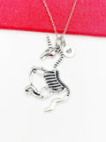 Unicorn Skeleton Necklace, Silver Necklace, N5146