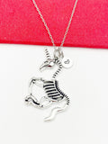 Unicorn Skeleton Necklace, Silver Necklace, N5146