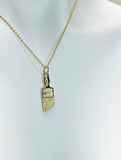 Gold Paint Brush Necklace, Painter Gift, N2013-A