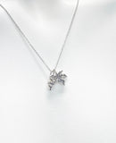 Silver Acorn Maple Leaf Necklace, Autumm Fall Gift, N727A