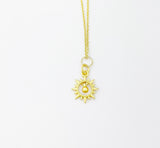 Gold Sun With Bell Necklace N5184A