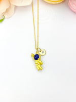 Gold Astronaut Reach Star Necklace Personalized Gifts, N5185