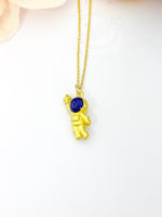 Gold Astronaut Reach Star Necklace, Birthday Gifts, N5185A