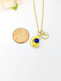 Gold Astronaut on The Moon Necklace N5191A