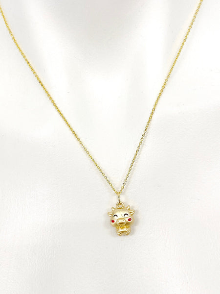 Gold Cattle Necklace N5192A