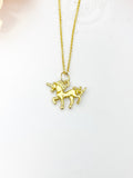 Gold Unicorn Necklace Birthday Gifts, Personalized Gifts, N5193A