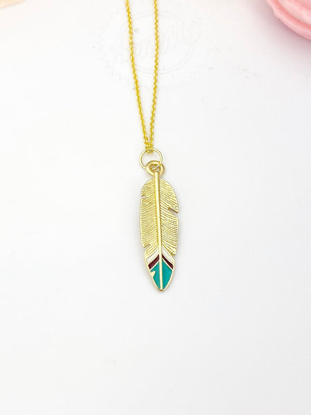 Gold Feather Necklac Birthday Gifts, N5195A