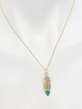 Gold Feather Necklac Birthday Gifts, N5195A