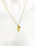 Gold Ice Cream Cone Necklace Birthday Gifts, Personalized Gifts, N5200