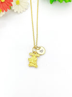 Gold Rabbit Holding Carrot Necklace, Birthday Gifts, Personalized Gifts, N5202