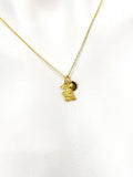 Gold Rabbit Holding Carrot Necklace, Birthday Gifts, Personalized Gifts, N5202