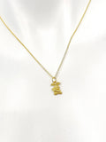 Gold Rabbit Holding Carrot Necklace Birthday Gifts, N5202A