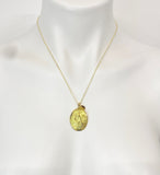 Gold Flower Locket Necklace, Best Christmas Gift for Mom, Grandmother, Great Grandma, Aunt, Keepsake Photo Frame Charm, N4873