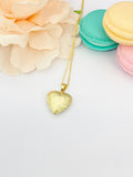 Gold Heart Locket Necklace, Best Valentine's Day Gift for Girlfriend from Boyfriend, Birthday Gift, N4223