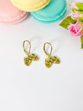 Gold Comedy Tragedy Drama Earrings N124A