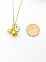 Gold Lily of the Vally Necklace, Bell Flower, Birthday Gifts, Personalized Gifts, N5213