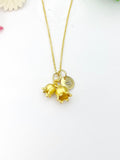 Gold Lily of the Vally Necklace, Bell Flower, Birthday Gifts, Personalized Gifts, N5213