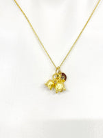 Gold Lily of the Vally Necklace, Bell Flower, Birthday Gifts, Personalized Gifts, N5213