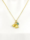 Gold Lily of the Vally Necklace, Bell Flower, Birthday Gifts, Personalized Gifts, N5213