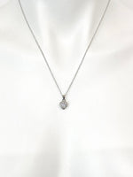 Silver Heart Cubic Zirconia Necklace, Women Gift, N5157