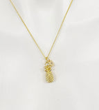 Pineapple Necklace, Gold Pineapple Fruit Necklace, Birthday Gift, N5168