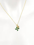 Pinwheel Necklace, Gold Beautiful Pinwheel Necklace, Green, Windmill Toy, Birthday Gift, N5171E