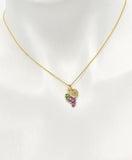 Grape Necklace, Gold Beautiful Purple Grape Necklace, Foodie Gift, Birthday Gift, N5173