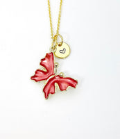 Butterfly Necklace, Gold Beautiful Butterfly Necklace, Mom Gift, Birthday Gift, N5174E