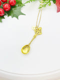 Gold Kitchen Utensil Charm Necklace Birthday Gifts, Personalized Gifts, N5145A