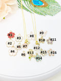 Japanese Cherry Blossom Necklace, Real Press Flower, Gold Sakura Necklace, Japanese Girlfriends Gift, N5158A