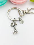 Men Sit Under Coconut Tree Keychain Personalize Gifts, DN201