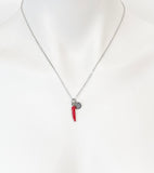 Red Hot Chili Pepper Necklace, Red Hot Chili Pepper Bracelet Personalized Gift, N1697A