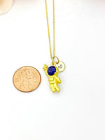 Gold Astronaut Reach Star Necklace Personalized Gifts, N5185