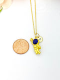 Gold Astronaut Reach Star Necklace, Birthday Gifts, N5185A