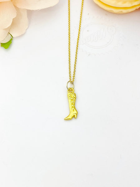 Gold High Heel Boot Necklace N5190A