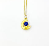 Gold Astronaut on The Moon Necklace N5191A