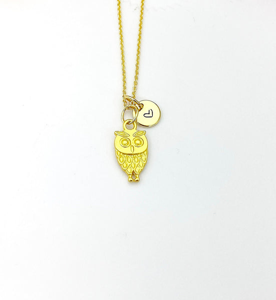 Gold Owl Necklace Birthday Gifts, Personalized Gifts, N5194