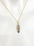 Gold Feather Necklac Birthday Gifts, N5195A