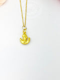 Gold Astronaut on the Moon with Star Necklace Birthday Gifts, N5197A