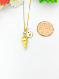 Gold Ice Cream Cone Necklace Birthday Gifts, Personalized Gifts, N5200