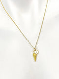 Gold Ice Cream Cone Necklace Birthday Gifts, Personalized Gifts, N5200