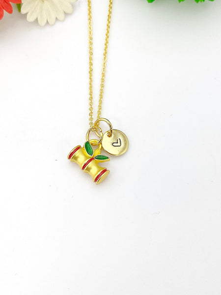 Gold Bamboo Stick Necklace, Birthday Gifts, Personalized Gifts, N5201