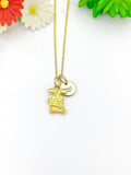 Gold Rabbit Holding Carrot Necklace, Birthday Gifts, Personalized Gifts, N5202