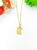 Gold Rabbit Holding Carrot Necklace Birthday Gifts, N5202A