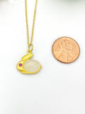 Gold Rabbit Necklace, Birthday Gifts, N5204A