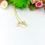 Gold Butterfly Charm Necklace, N2710A
