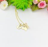 Gold Butterfly Charm Necklace, N2710A