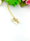 Gold Butterfly Charm Necklace, N2710A