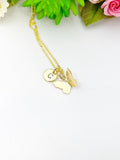 Gold Butterfly Charm Necklace, N2710A